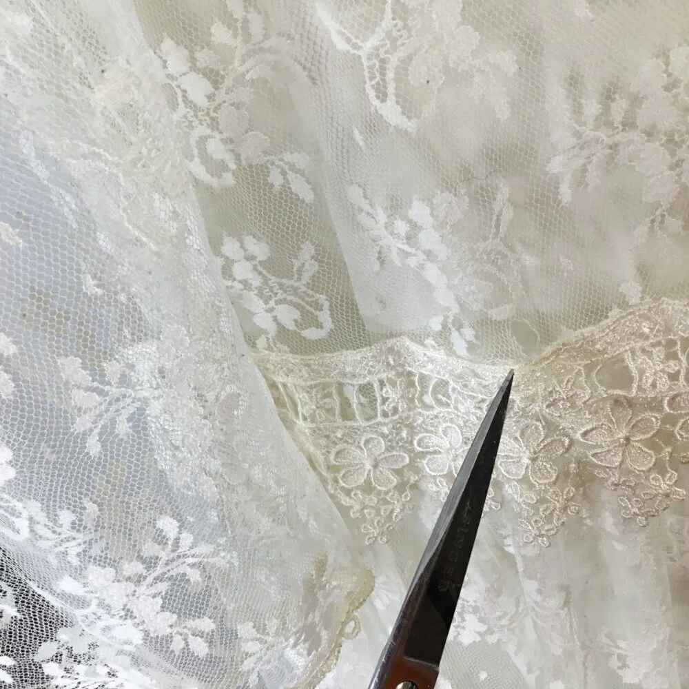 Jessica McClintock Bridal Dress Gown Vintage Lace Drop Waist Size 18W Plus Ivory